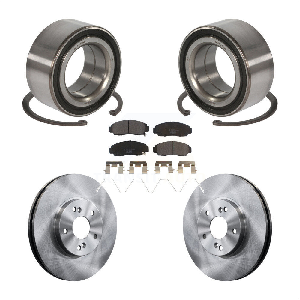 Wheel Bearing Disc Brake Rotors And Pads Front Kit For Honda Accord Acura TSX