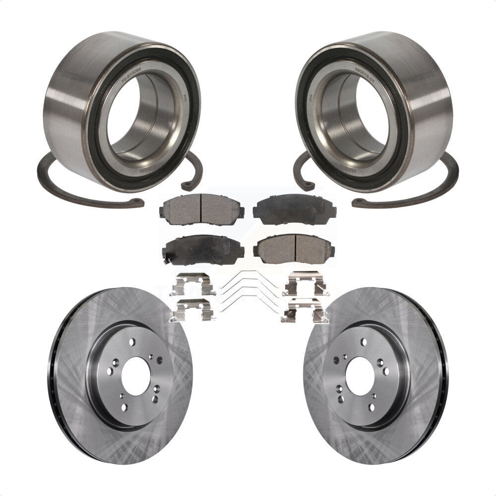 Wheel Bearing Disc Brake Rotors And Pads Front Kit For Honda Crosstour Accord