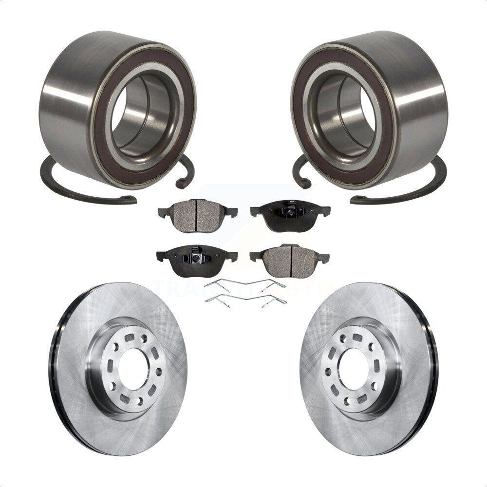 Wheel Bearing Disc Brake Rotors And Ceramic Pads Front Kit For Mazda 3 5 Sport
