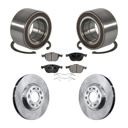 Wheel Bearing Disc Brake Rotors And Ceramic Pads Front Kit For Mazda 3 5 Sport