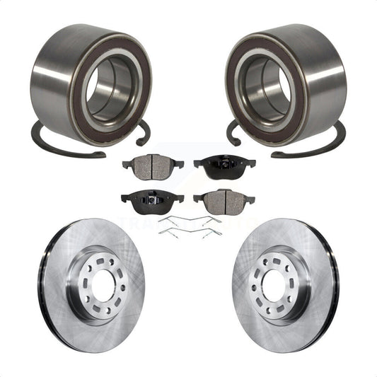 Wheel Bearing Disc Brake Rotors And Ceramic Pads Front Kit For Mazda 3 5 Sport