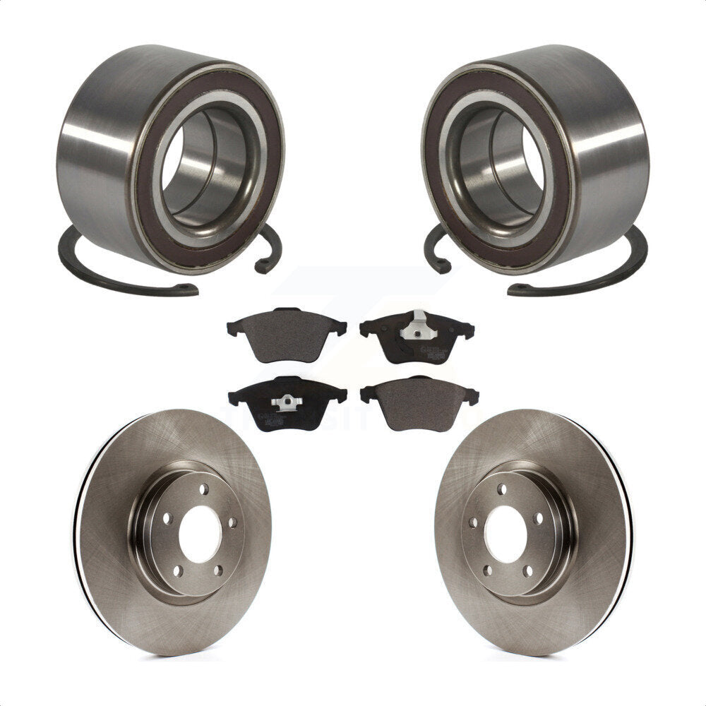 Wheel Bearing Disc Brake Rotors And Ceramic Pads Front Kit For Mazda 3