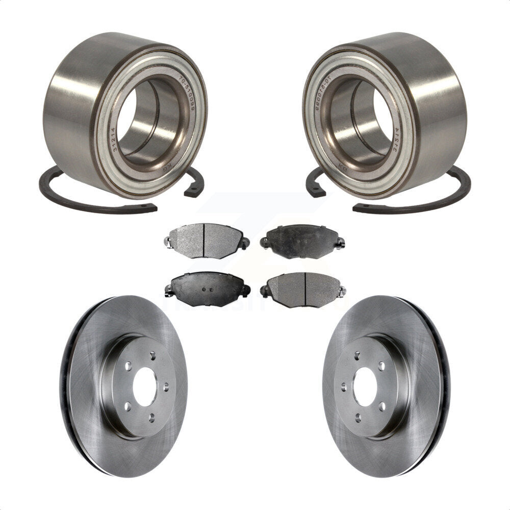 Wheel Bearing Disc Brake Rotors And Pads Front Kit For 2002-2008 Jaguar X-Type