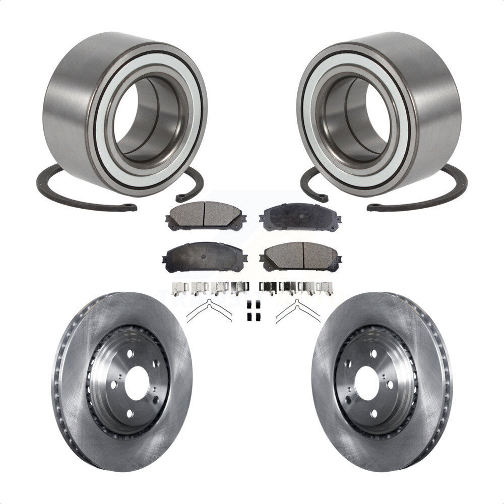 Wheel Bearing Brake Rotor Pad Front Kit For Toyota Highlander Sienna Lexus RX350