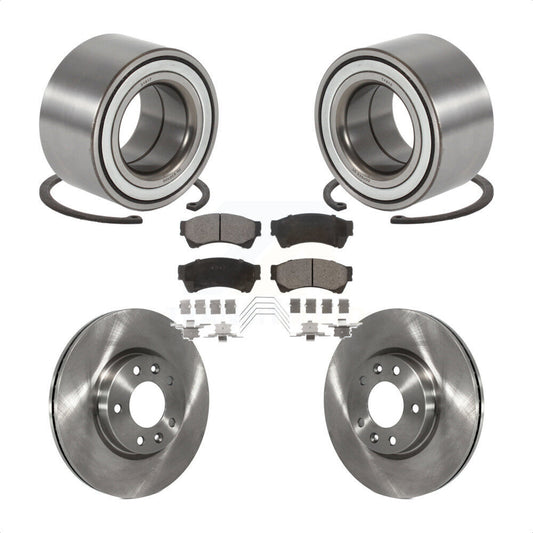 Wheel Bearing Disc Brake Rotors And Pads Front Kit For 2009-2013 Mazda 6 3.7L