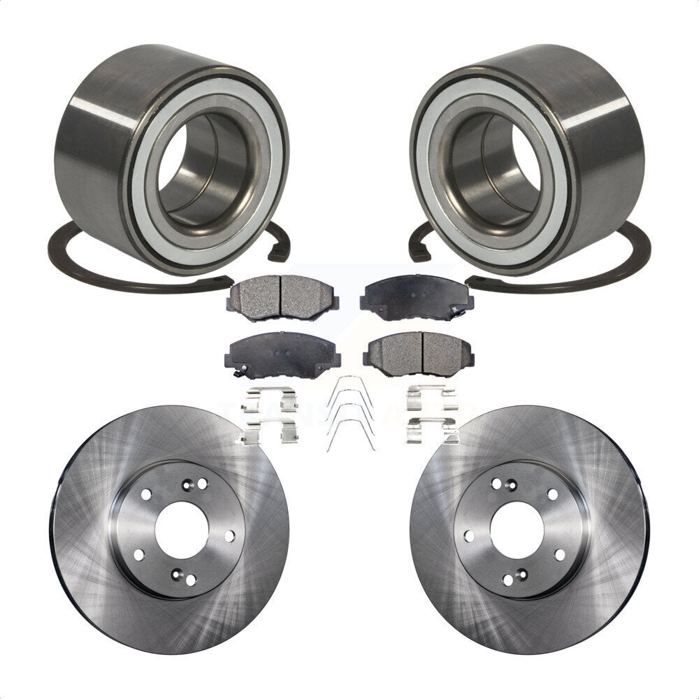 Wheel Bearing Disc Brake Rotors And Ceramic Pads Front Kit For 2016 Honda CR-Z