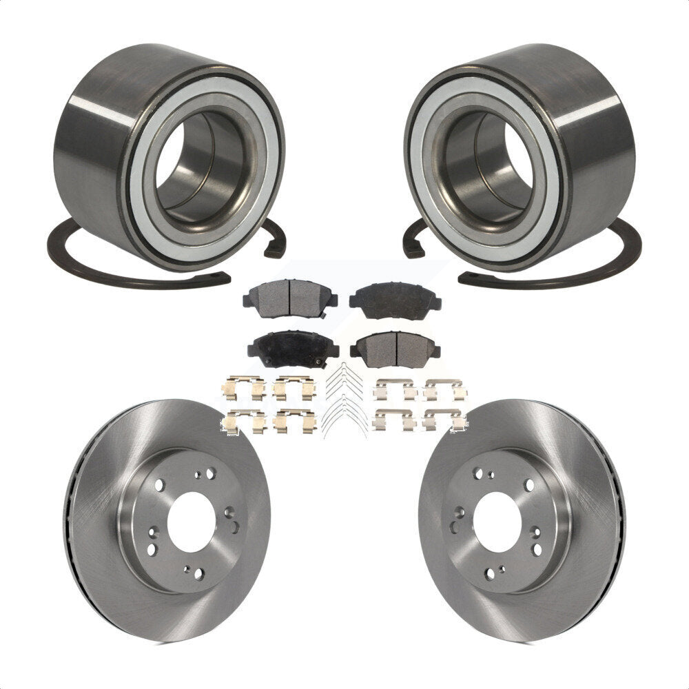 Wheel Bearing Disc Brake Rotors And Pads Front Kit For 2011-2015 Honda CR-Z