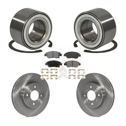 Wheel Bearing Disc Brake Rotor And Ceramic Pad Front Kit For 2015-2020 Honda Fit