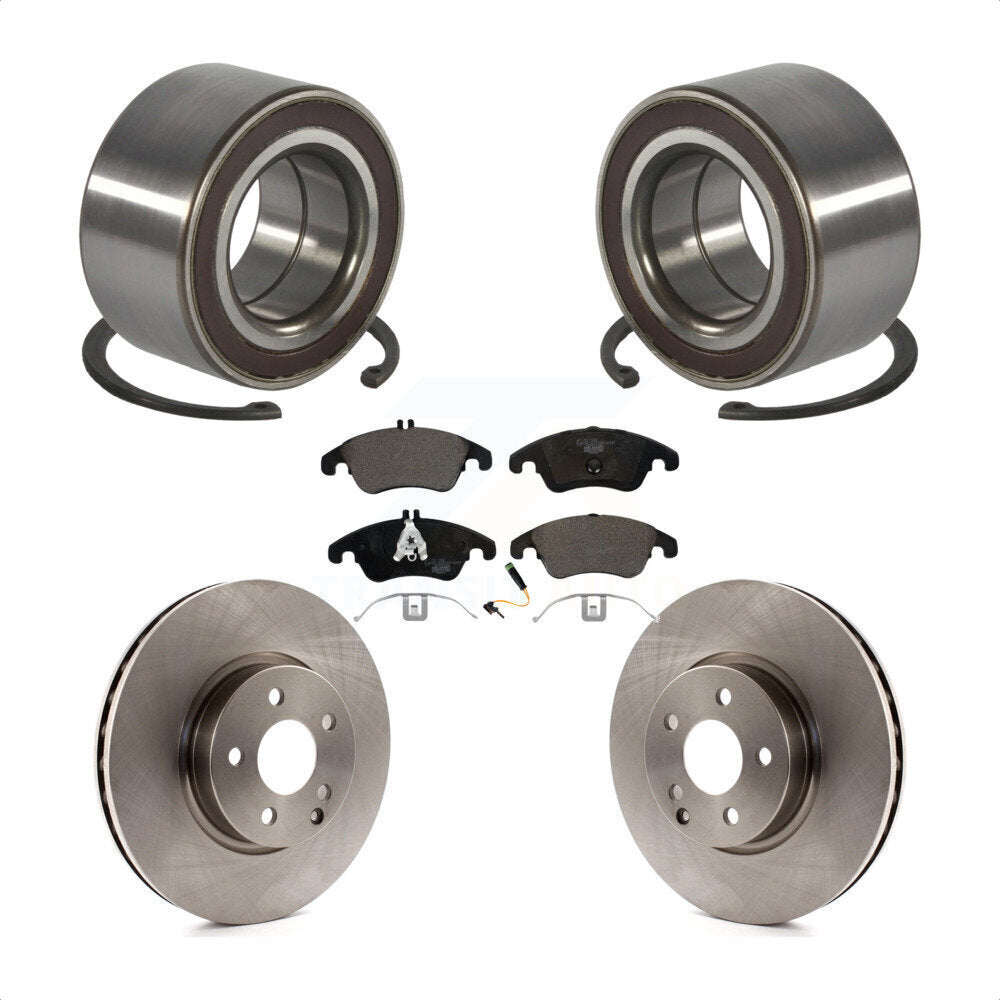 Wheel Bearing Brake Rotor & Pads Front Kit For Mercedes-Benz C300 E350 C350 E400