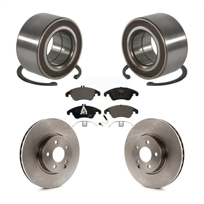 Wheel Bearing Brake Rotor & Pads Front Kit For Mercedes-Benz C300 E350 C350 E400