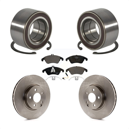 Wheel Bearing Brake Rotor & Pads Front Kit For Mercedes-Benz C300 E350 C350 E400