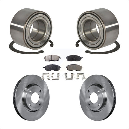 Wheel Bearing Disc Brake Rotor And Pad Front Kit For 2010-2011 Nissan Versa 1.8L