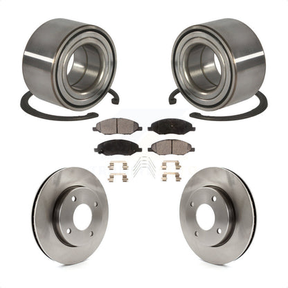 Wheel Bearing Disc Brake Rotor And Pad Front Kit For 2010-2011 Nissan Versa 1.6L