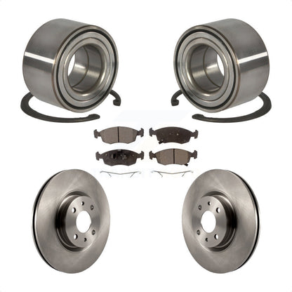 Wheel Bearing Disc Brake Rotors And Ceramic Pads Front Kit For Fiat 500