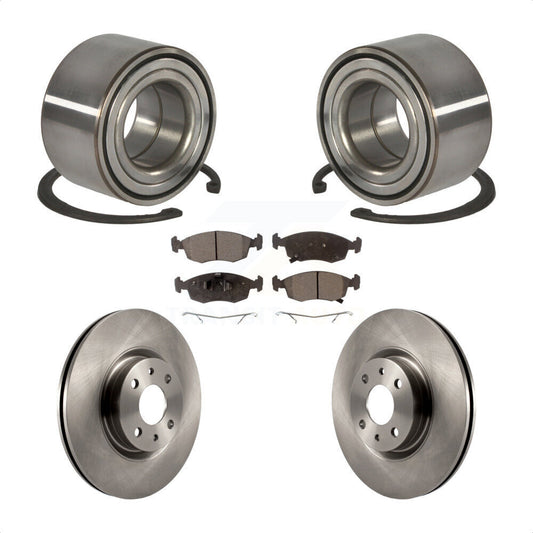 Wheel Bearing Disc Brake Rotors And Ceramic Pads Front Kit For Fiat 500