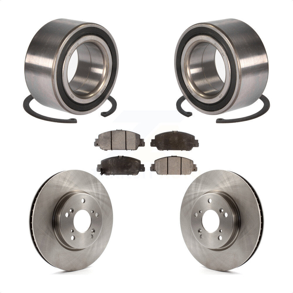 Wheel Bearing Disc Brake Rotors And Ceramic Pads Front Kit For Honda Accord