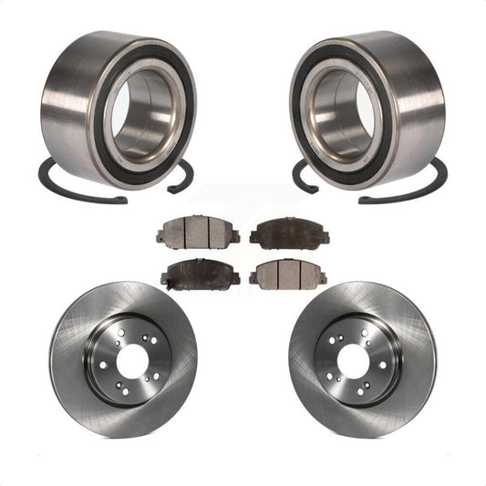 Wheel Bearing Disc Brake Rotors And Ceramic Pads Front Kit For Honda Accord