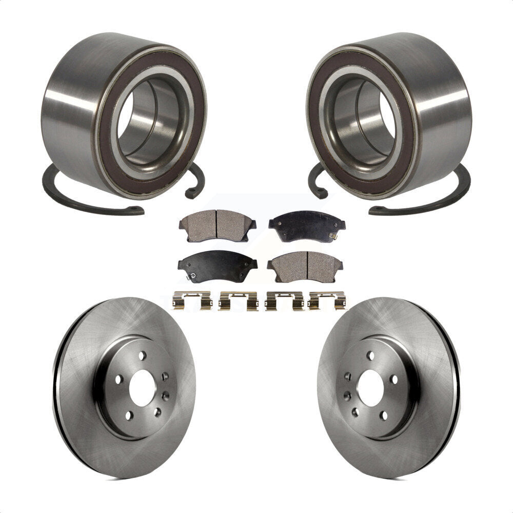 Wheel Bearing Disc Brake Rotor & Pads Front Kit For 2013-2014 Chevrolet Sonic RS