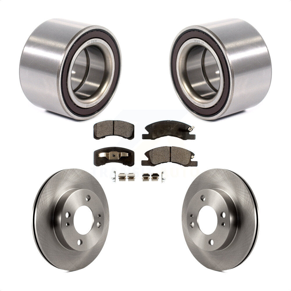Wheel Bearing Disc Brake Rotor And Pad Front Kit For 2014-2015 Mitsubishi Mirage