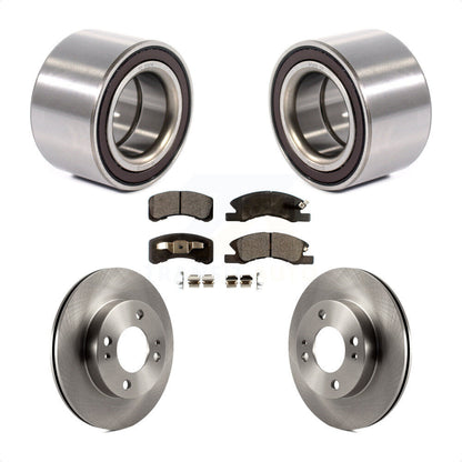 Wheel Bearing Disc Brake Rotor And Pad Front Kit For 2014-2015 Mitsubishi Mirage