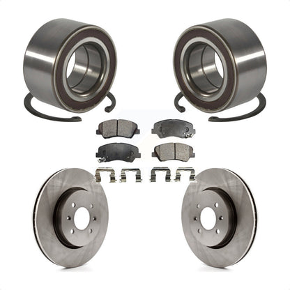 Wheel Bearing Disc Brake Rotors And Ceramic Pads Front Kit For Kia Rio