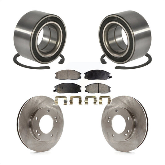 Wheel Bearing Disc Brake Rotors And Pads Front Kit For 2003-2006 Kia Sorento