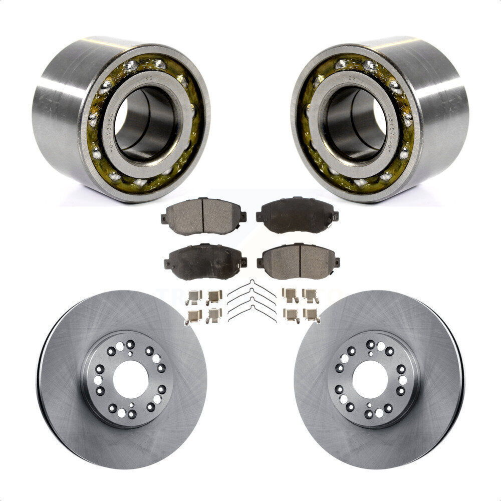 Wheel Bearing Disc Brake Rotors And Pads Front Kit For 2001-2005 Lexus IS300