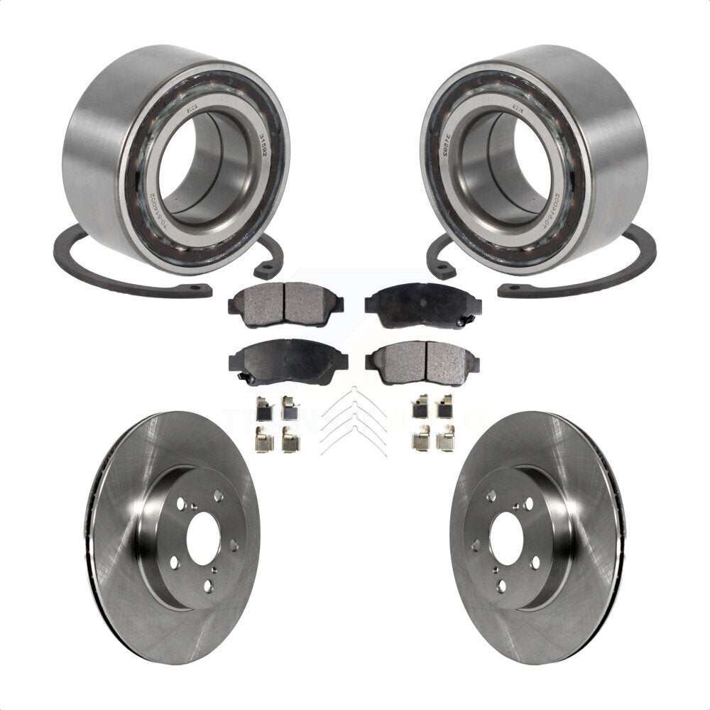 Wheel Bearing Disc Brake Rotors And Pads Front Kit For 1996-2000 Toyota RAV4