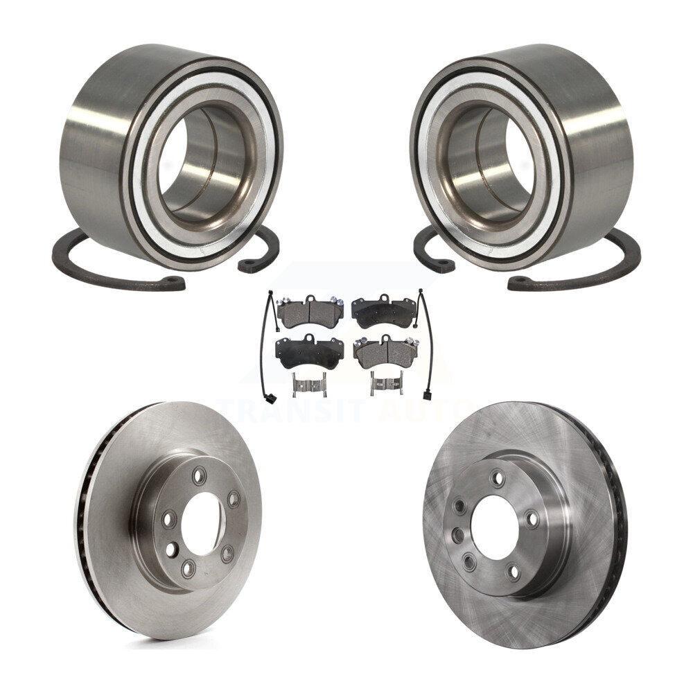 Wheel Bearing Brake Rotor & Pad Front Kit For Porsche Cayenne Volkswagen Touareg