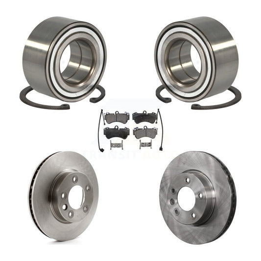 Wheel Bearing Brake Rotor & Pad Front Kit For Porsche Cayenne Volkswagen Touareg