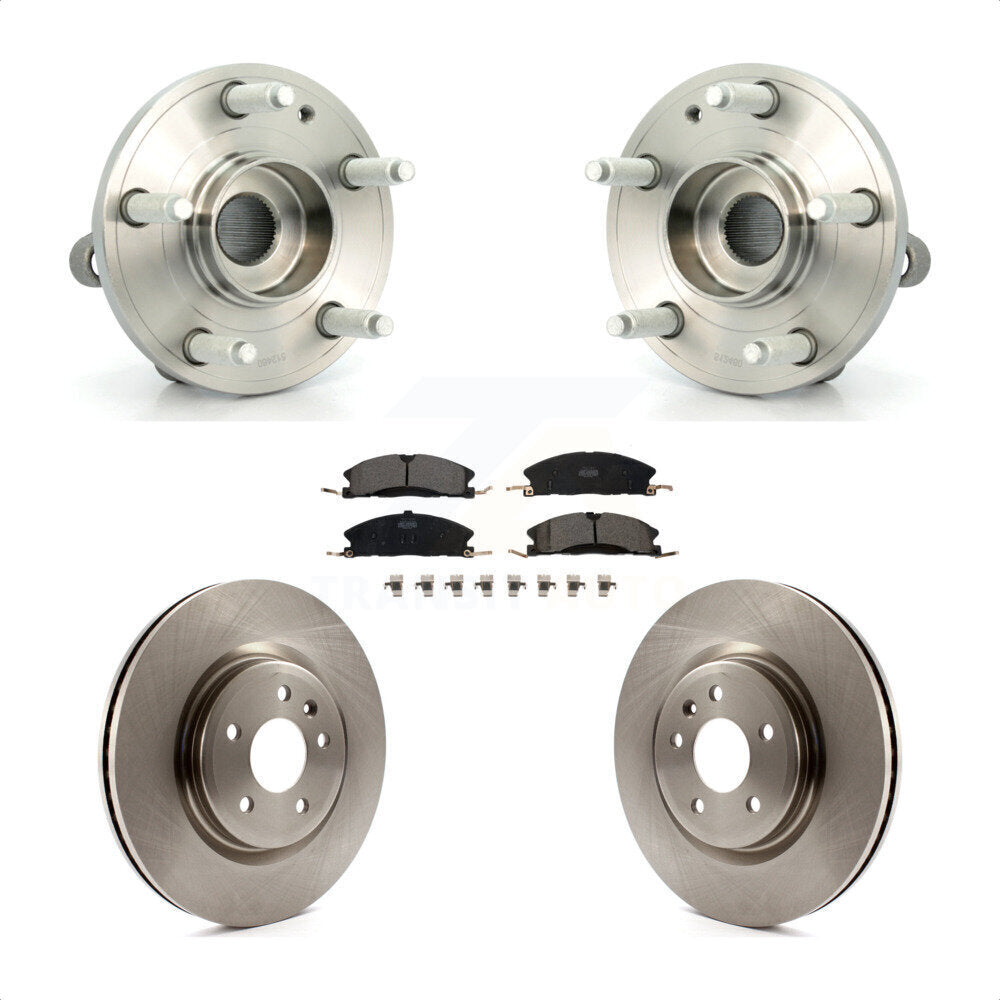 Hub Bearing Brake Rotor & Pad Front Kit For Ford Explorer With Heavy Duty Brakes