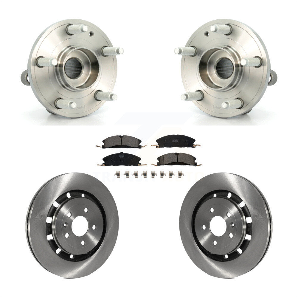 Hub Bearing Disc Brake Rotor Pads Front Kit For Ford Explorer Police Interceptor