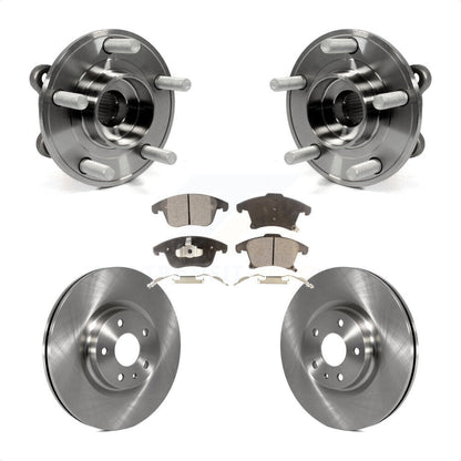 Hub Bearing Assembly Disc Brake Rotor Pads Front Kit For Ford Fusion Lincoln MKZ