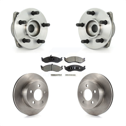Hub Bearing Assembly Disc Brake Rotor & Pad Front Kit For Jeep Grand Wagoneer TJ