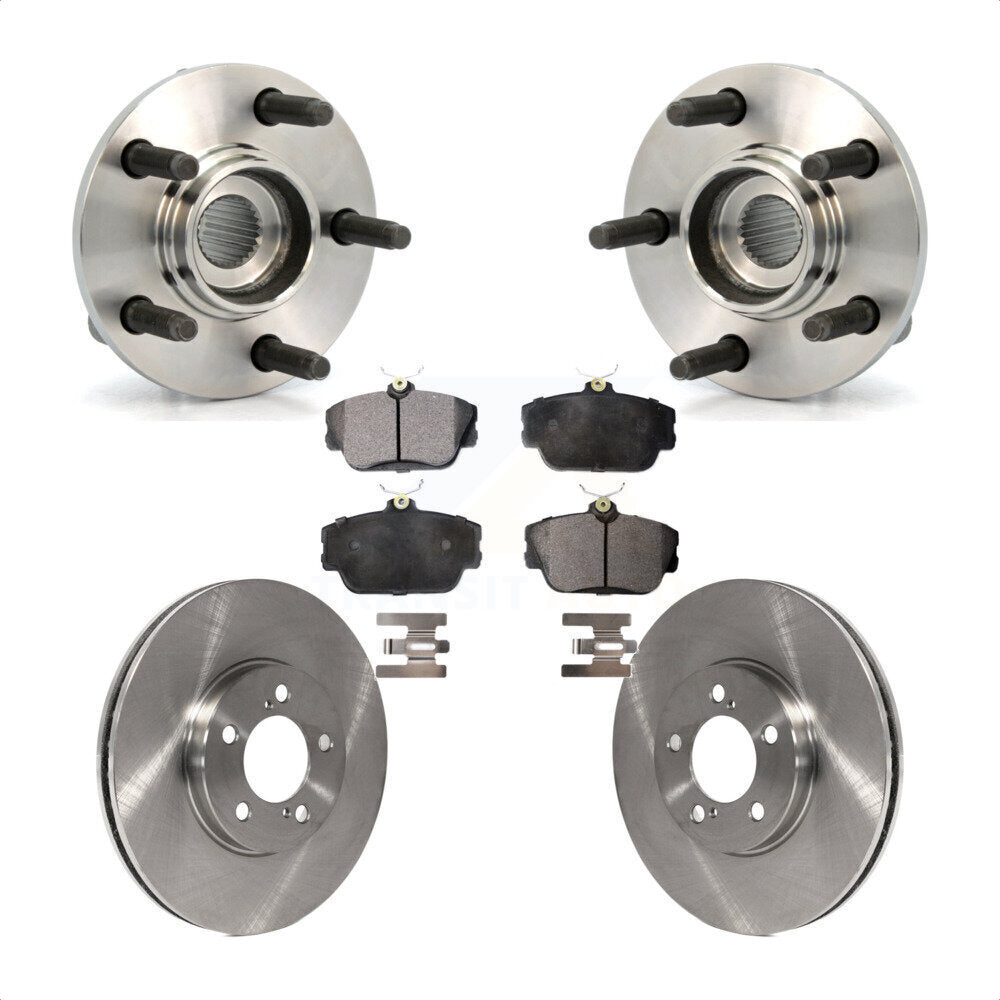 Hub Bearing Brake Rotor Pads Front Kit For Ford Taurus Lincoln Continental Sable