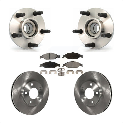 Hub Bearing Assembly Disc Brake Rotor And Ceramic Pad Front Kit For Ford Mustang