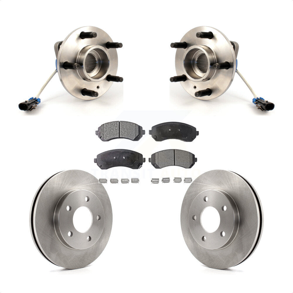 Hub Bearing Disc Brake Rotor & Pads Front Kit For Buick Rendezvous Pontiac Aztek