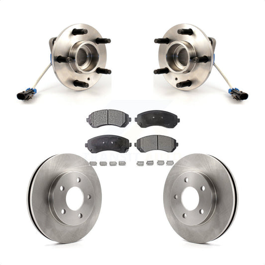 Hub Bearing Disc Brake Rotor & Pads Front Kit For Buick Rendezvous Pontiac Aztek
