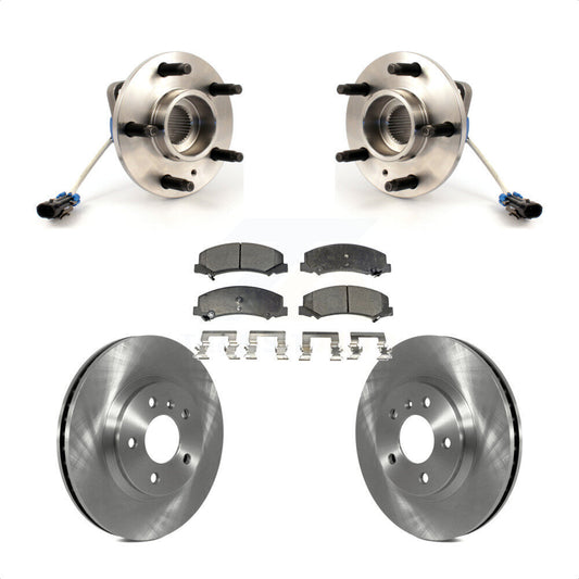 Hub Bearing Brake Rotor & Pad Front Kit For Chevrolet Impala Buick Lucerne Monte