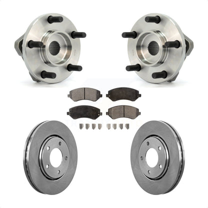 Hub Bearing Brake Rotor & Pads Front Kit For Dodge Caravan Grand Chrysler Town