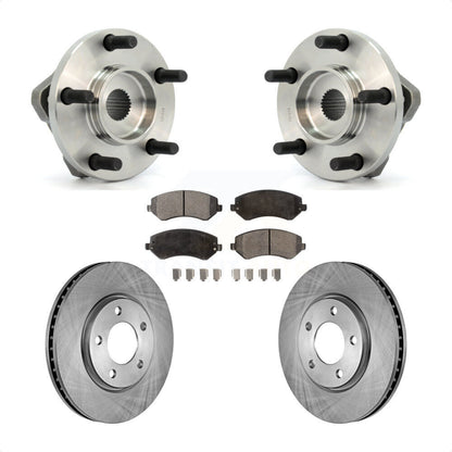 Hub Bearing Brake Rotor & Pad Front Kit For Dodge Grand Caravan Chrysler Voyager