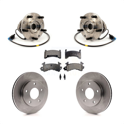 Hub Bearing Disc Brake Rotor Pad Front Kit For 1997 Chevrolet S10 GMC Sonoma 4WD