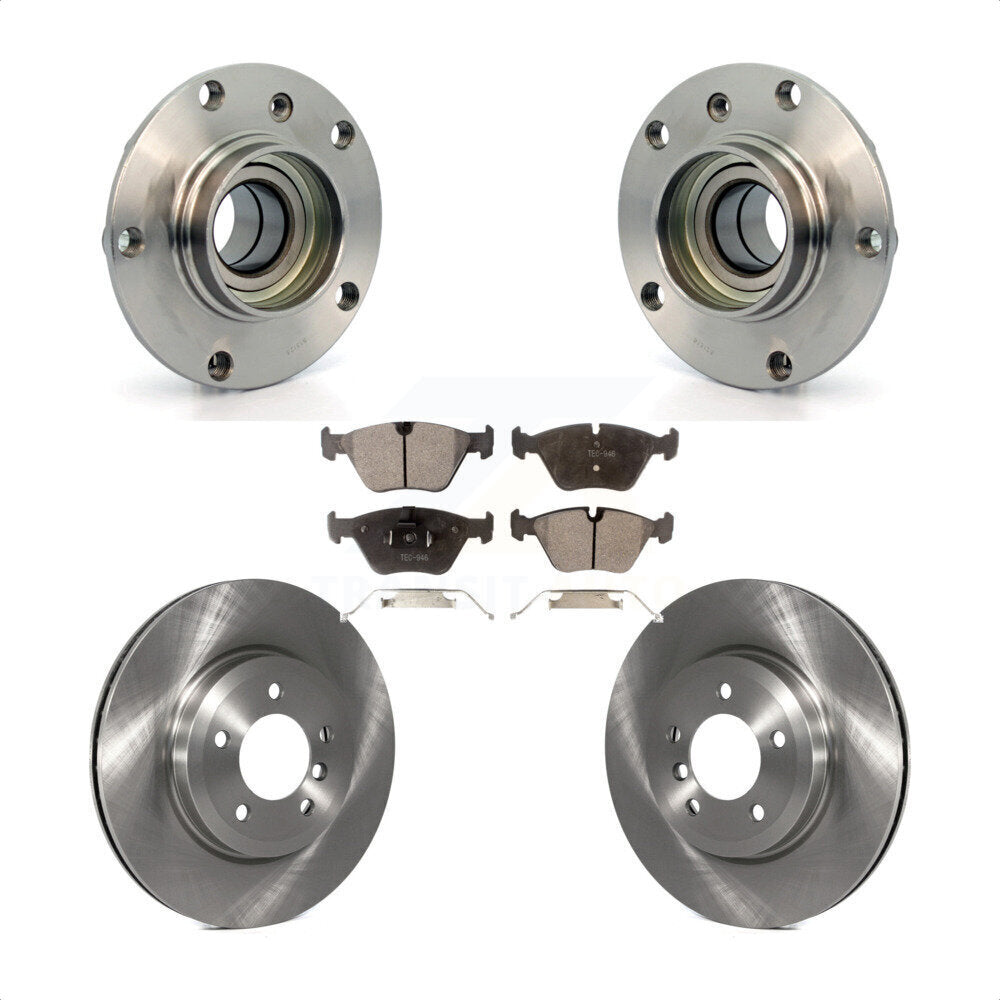 Hub Bearing Assembly Disc Brake Rotors And Pads Front Kit For BMW 330Ci Z4 330i