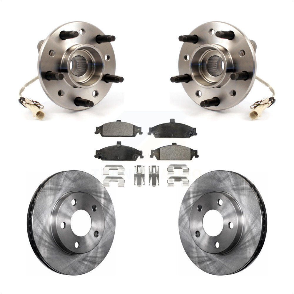 Hub Bearing Disc Brake Rotor Pad Front Kit For Pontiac Grand Am Chevrolet Malibu