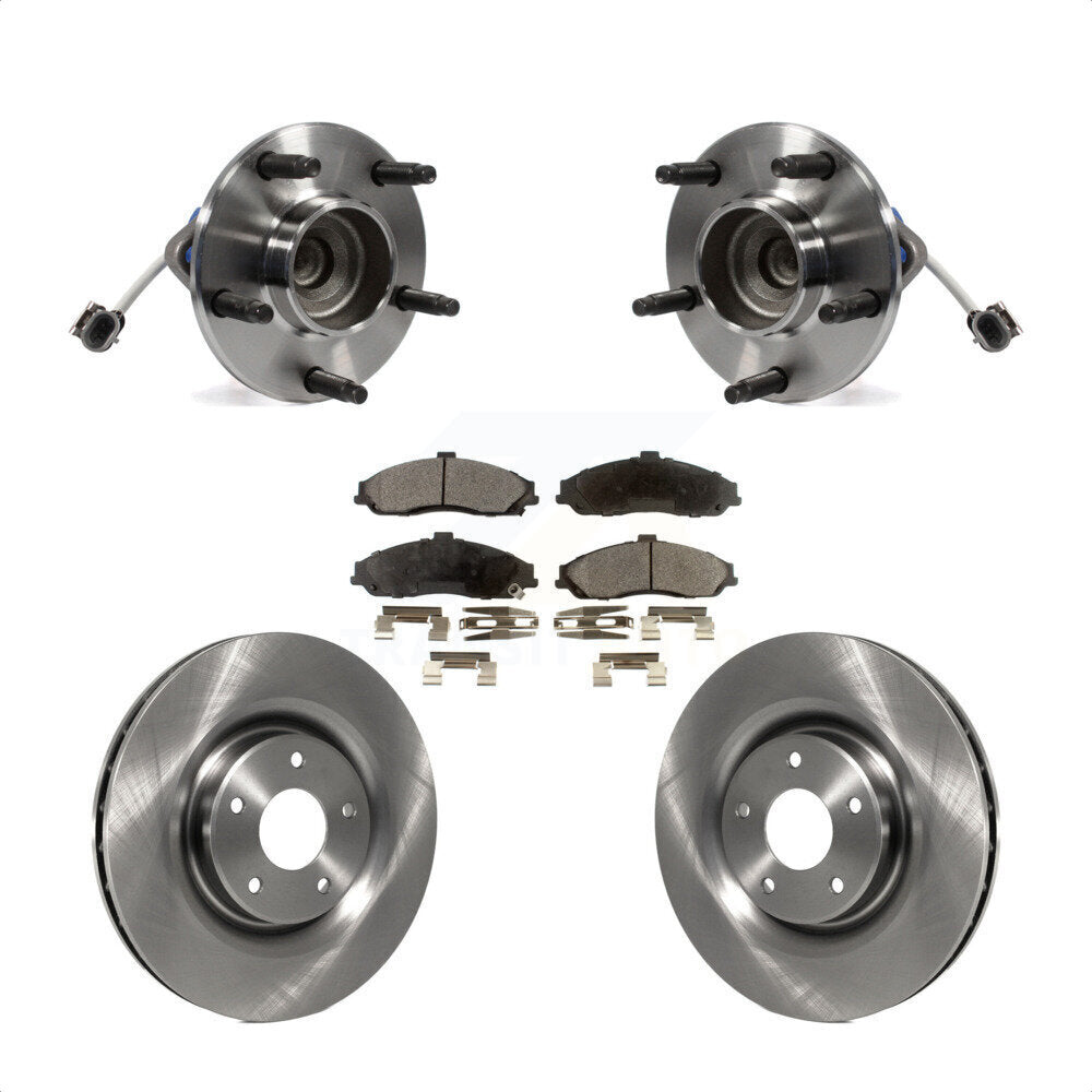 Hub Bearing Disc Brake Rotor & Pad Front Kit For Chevrolet Corvette Cadillac XLR