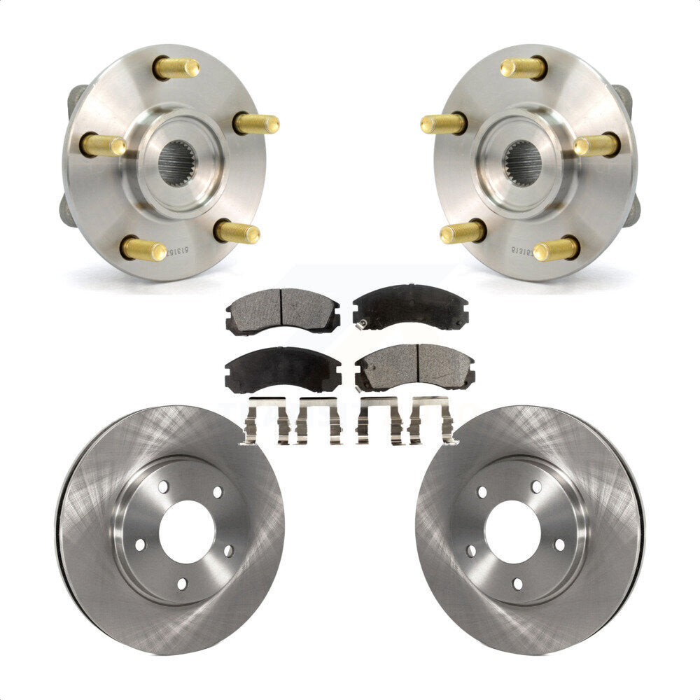 Hub Bearing Assembly Brake Rotor Pads Front Kit For 2000 Mitsubishi Eclipse 3.0L