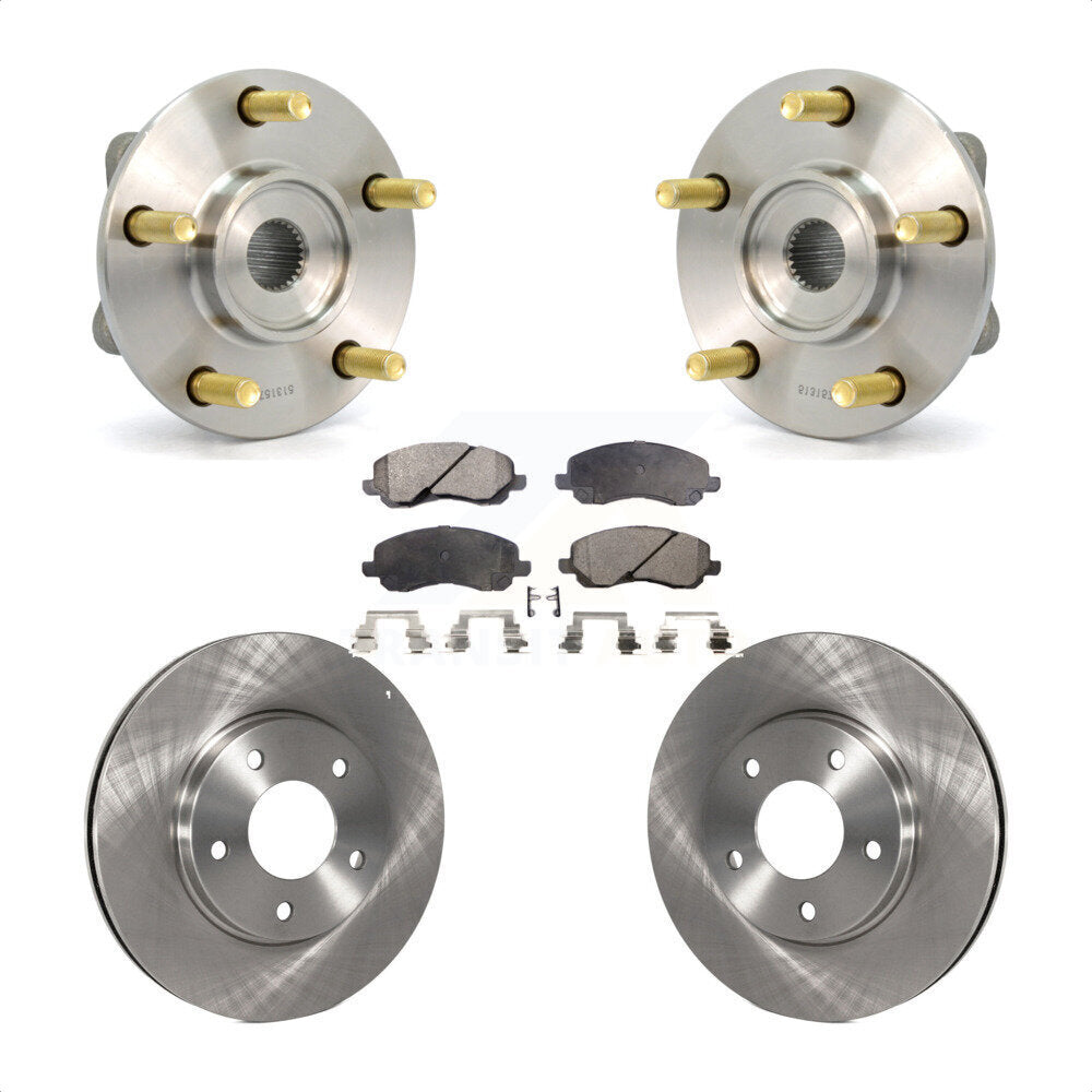 Hub Bearing Brake Rotor & Pads Front Kit For Chrysler Sebring Mitsubishi Eclipse