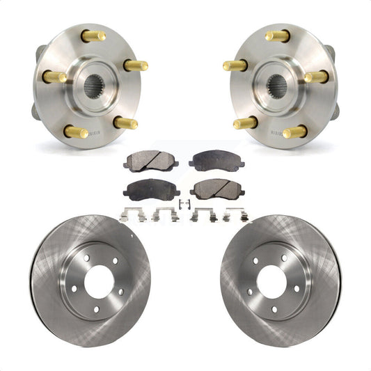 Hub Bearing Brake Rotor & Pads Front Kit For Chrysler Sebring Mitsubishi Eclipse
