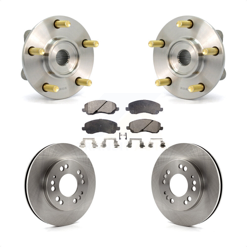 Hub Bearing Brake Rotor & Pads Front Kit For 2001 Mitsubishi Eclipse Galant 2.4L