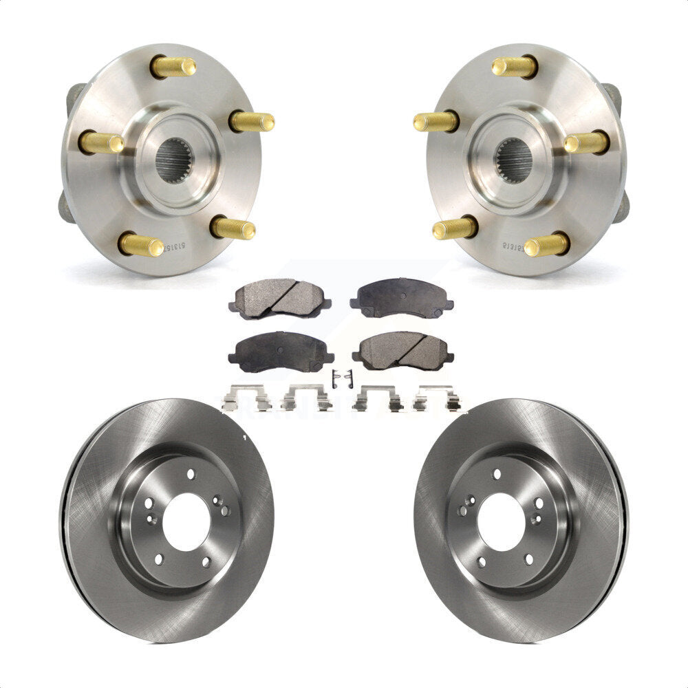 Hub Bearing Brake Rotor & Pads Front Kit For 2006 Mitsubishi Eclipse To 10 31 05